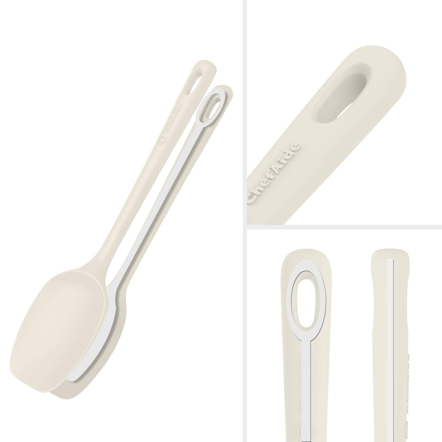 5 Pieces Silicone Spatula Set, Food Grade Rubber Spatula, Upgrade Strong Handle with Ergonomic Grip, Heat Resistant Up to 600°F for Nonstick Cookware, Cooking