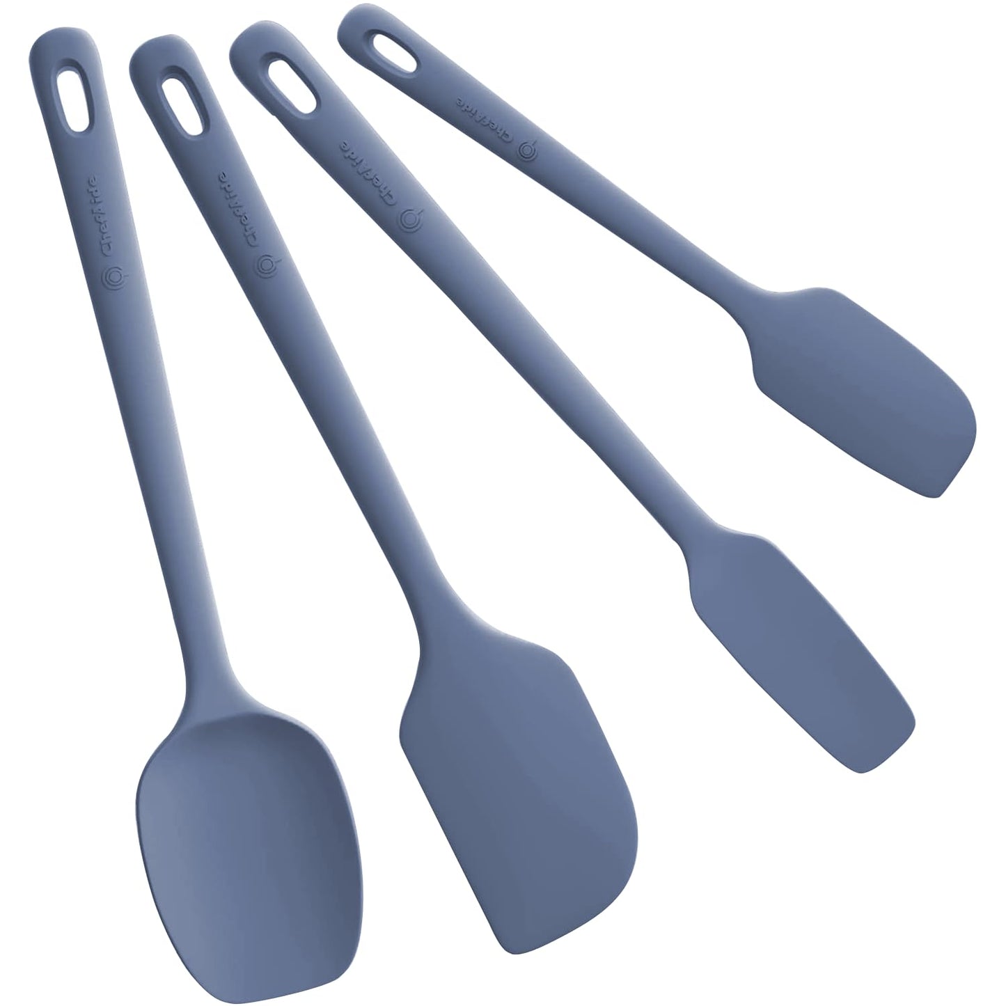 5 Pieces Silicone Spatula Set, Food Grade Rubber Spatula, Upgrade Strong Handle with Ergonomic Grip, Heat Resistant Up to 600°F for Nonstick Cookware, Cooking