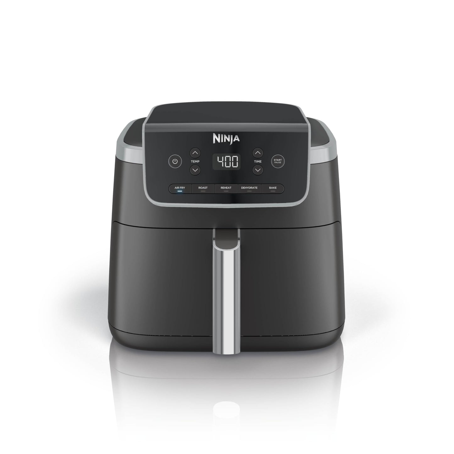 Ninja | Air Fryer | 4-in-1 Pro Air Fry, Roast, Reheat, Dehydrate | 5QT Capacity fits up to 4lbs of French Fries | 400F Max Temp | Nonstick Basket & Crisper Plate | 120V | Grey | AF141