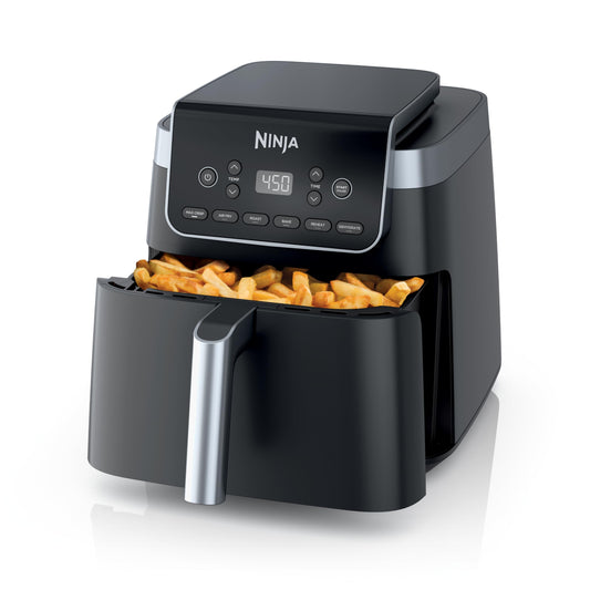 Ninja | Air Fryer | 4-in-1 Pro Air Fry, Roast, Reheat, Dehydrate | 5QT Capacity fits up to 4lbs of French Fries | 400F Max Temp | Nonstick Basket & Crisper Plate | 120V | Grey | AF141